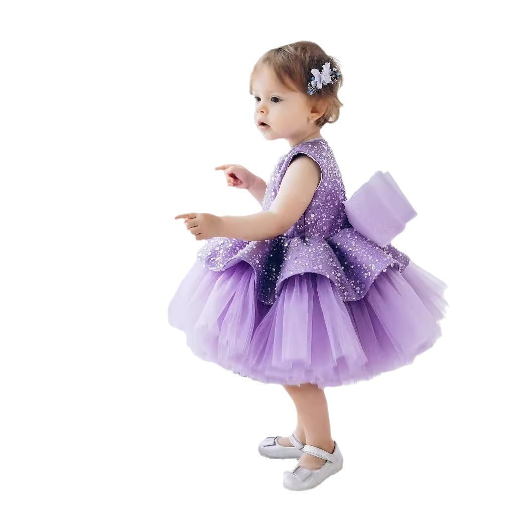 Dress Sequined Pettiskirt For Girls